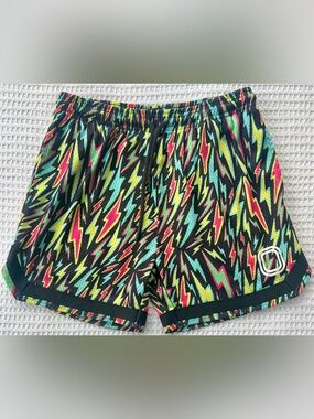 Men’s Medium OVERTIME Athletic Breathable Shorts Multi-Colored Lightning Bolts